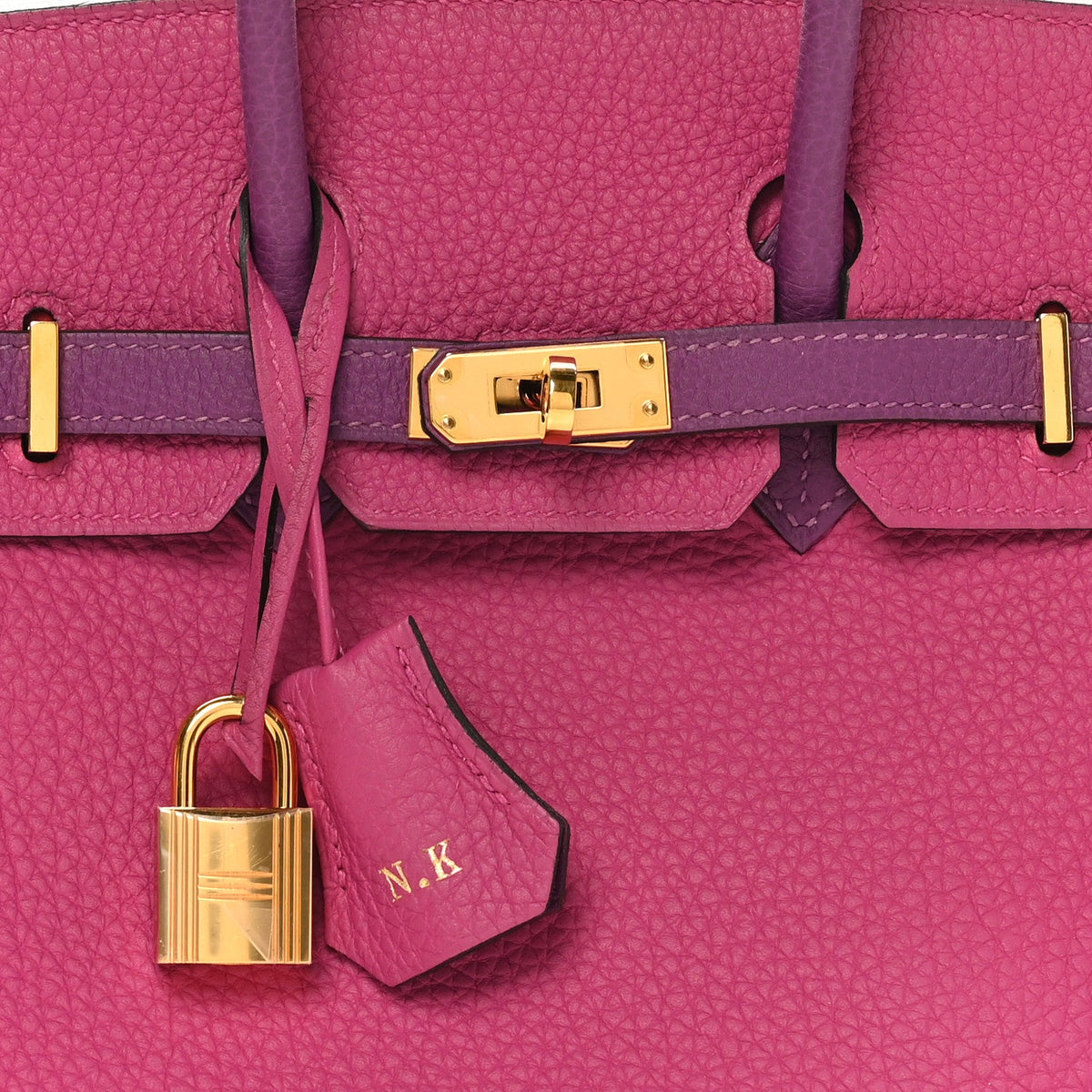 Togo Horseshoe Birkin 25 Rose Pourpre Cassis product image 8, provided for visual reference and product detail review