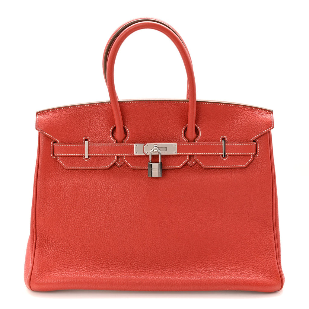 Taurillon Clemence Eclat Birkin 35 Sanguine White product image 1, provided for visual reference and product detail review