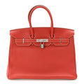 Taurillon Clemence Eclat Birkin 35 Sanguine White product image 1, provided for visual reference and product detail review