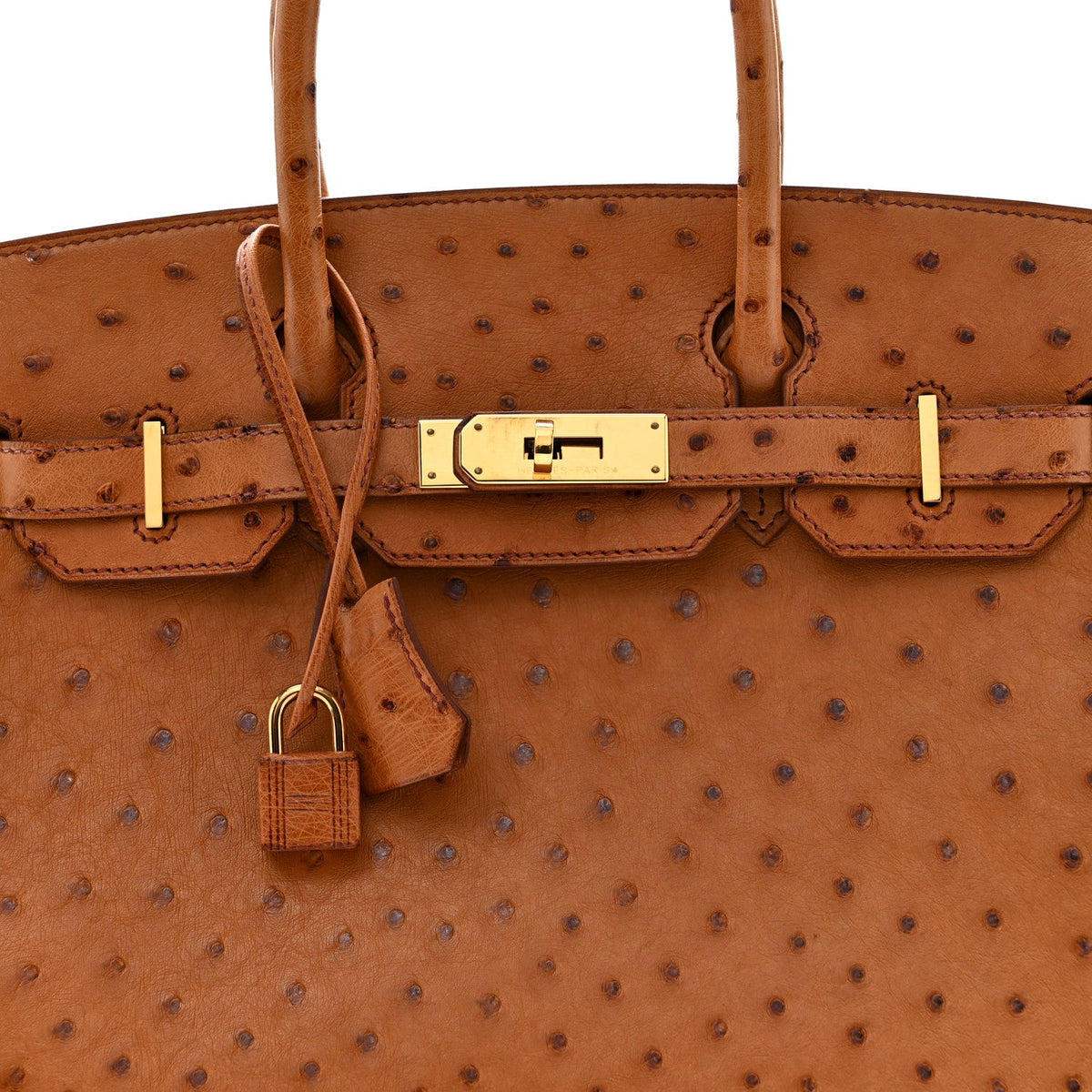Ostrich Birkin 30 Cognac product image 8, provided for visual reference and product detail review