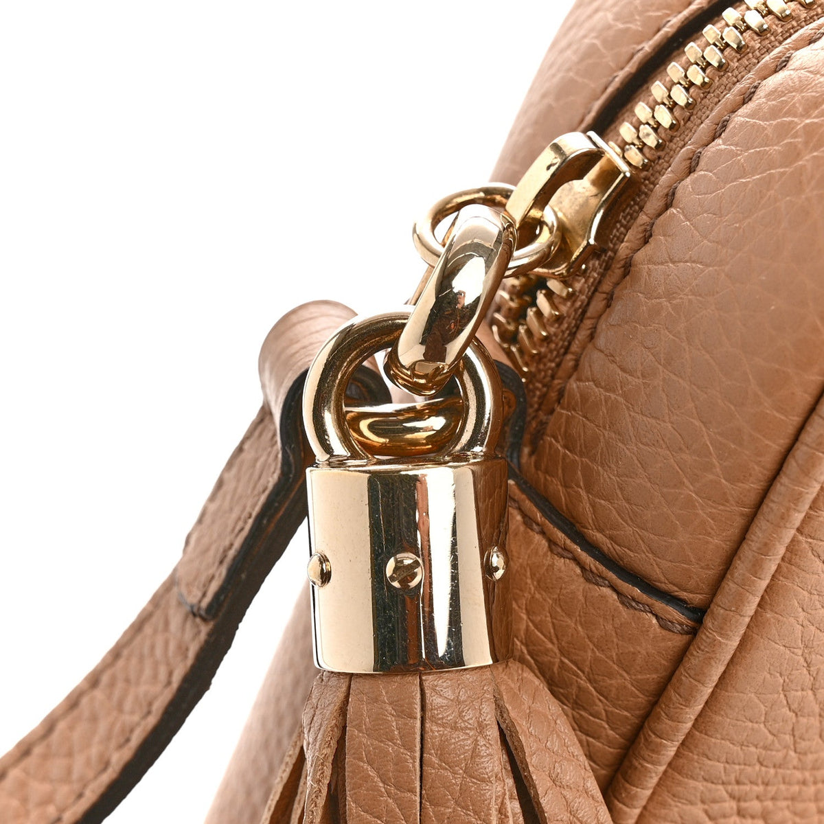 Pebbled Calfskin Small Soho Disco Bag Camelia product image 12, provided for visual reference and product detail review