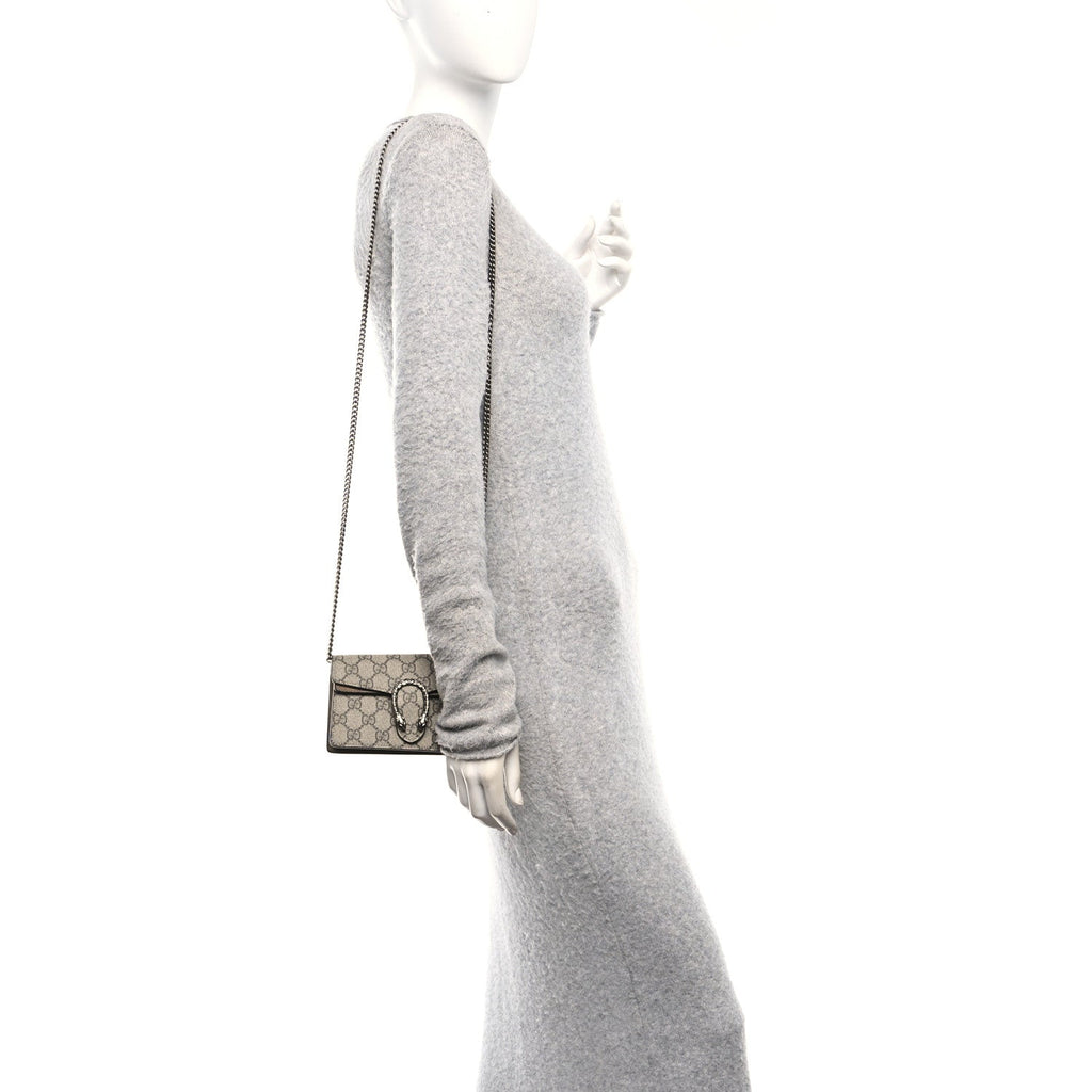 GG Supreme Monogram Super Mini Dionysus Shoulder Bag Taupe product image 2, provided for visual reference and product detail