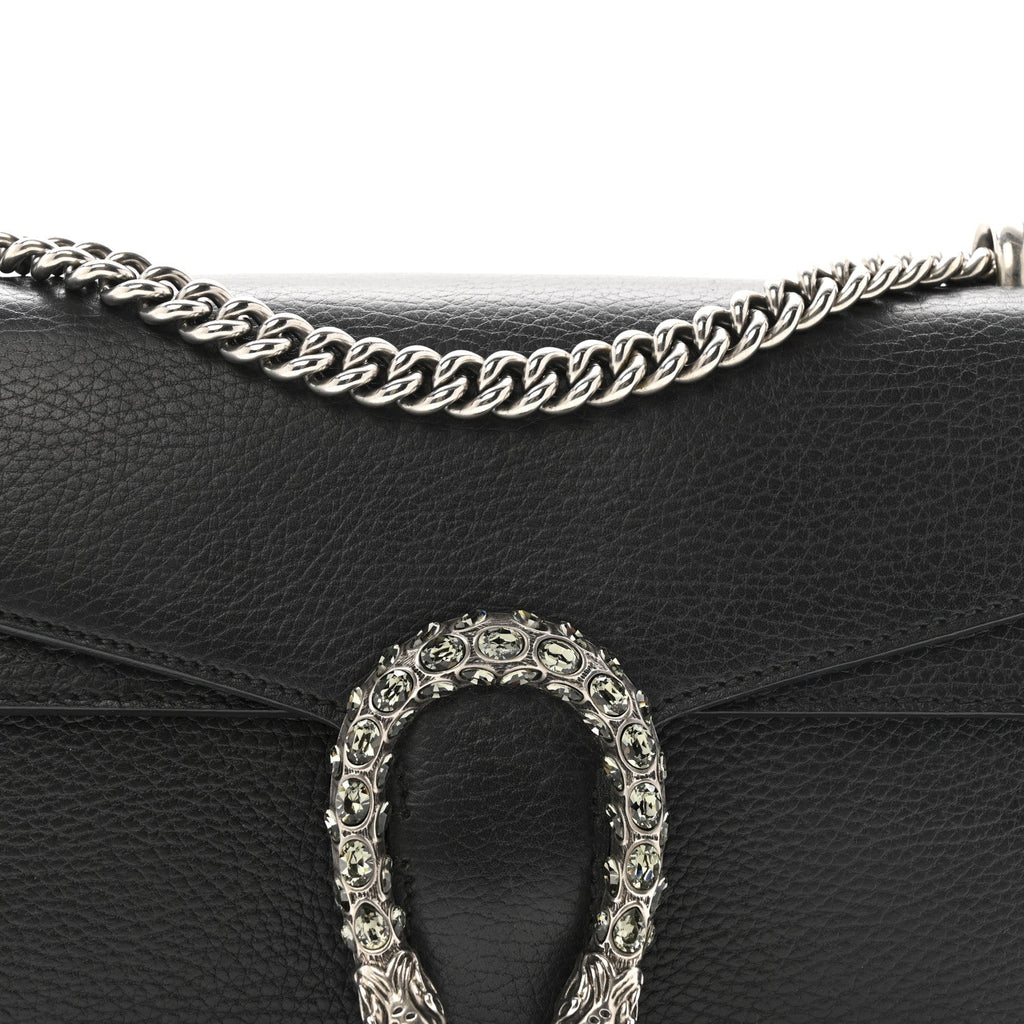 Pebbled Calfskin Small Dionysus Shoulder Bag Black product image 9, provided for visual reference and product detail review