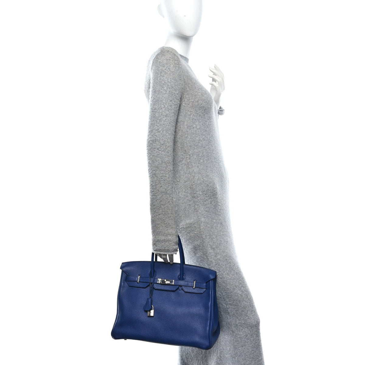 Taurillon Novillo Sea Surf and Fun Birkin 35 Bleu Saphir product image 2, provided for visual reference and product detail