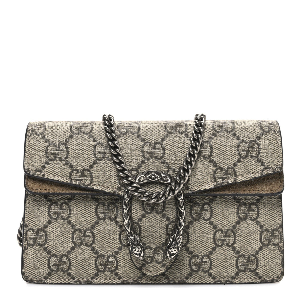 GG Supreme Monogram Super Mini Dionysus Shoulder Bag Taupe product image 1, provided for visual reference and product detail