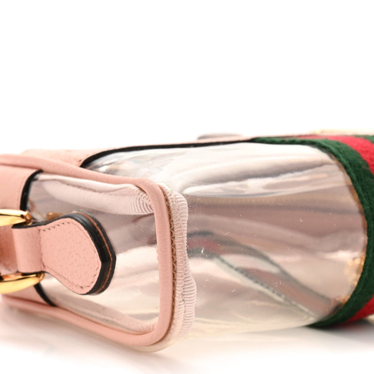 Vinyl Web Mini Ophidia Transparent Shoulder Bag Perfect Pink product image 24, provided for visual reference and product