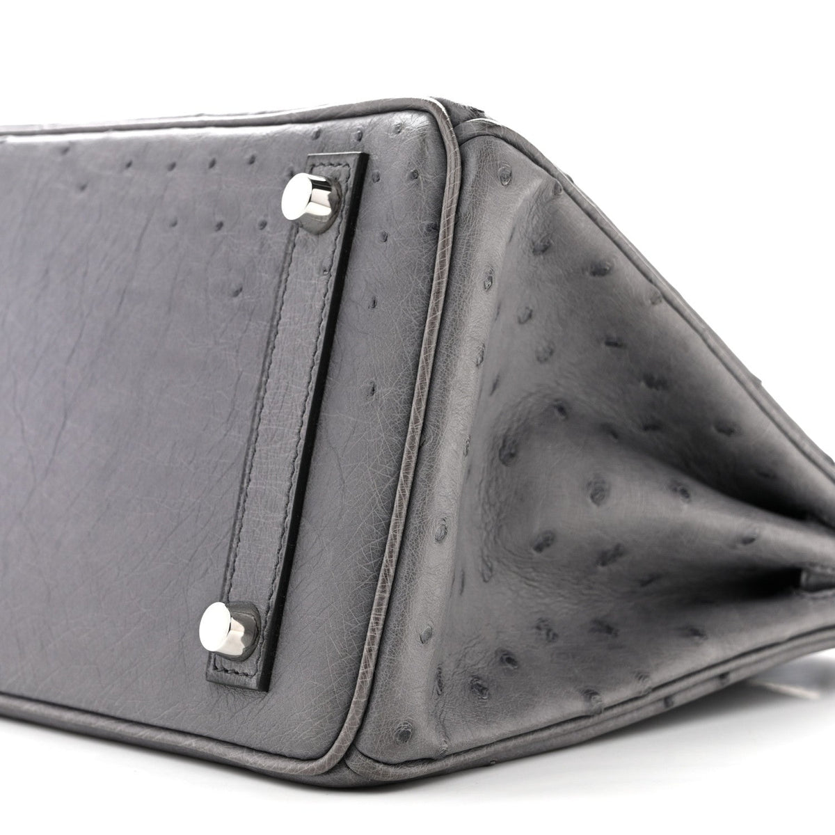 Ostrich Birkin 25 Gris Agate product image 10, provided for visual reference and product detail review
