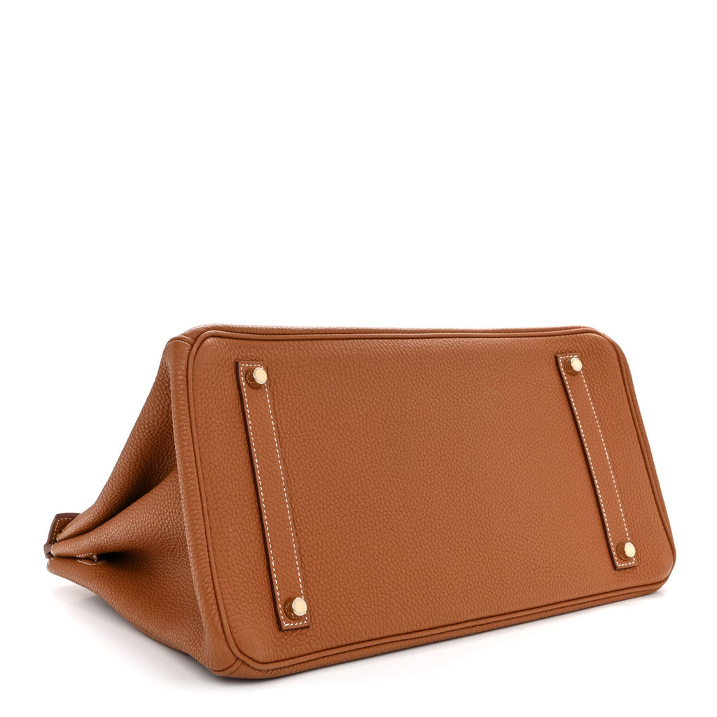 Taurillon Clemence Birkin 35 Gold product image 4, provided for visual reference and product detail review