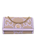 Monogram Jumbo GG Textured Dollar Calfskin Ophidia Continental Wallet On Chain Beige Lapis product image 1, provided for