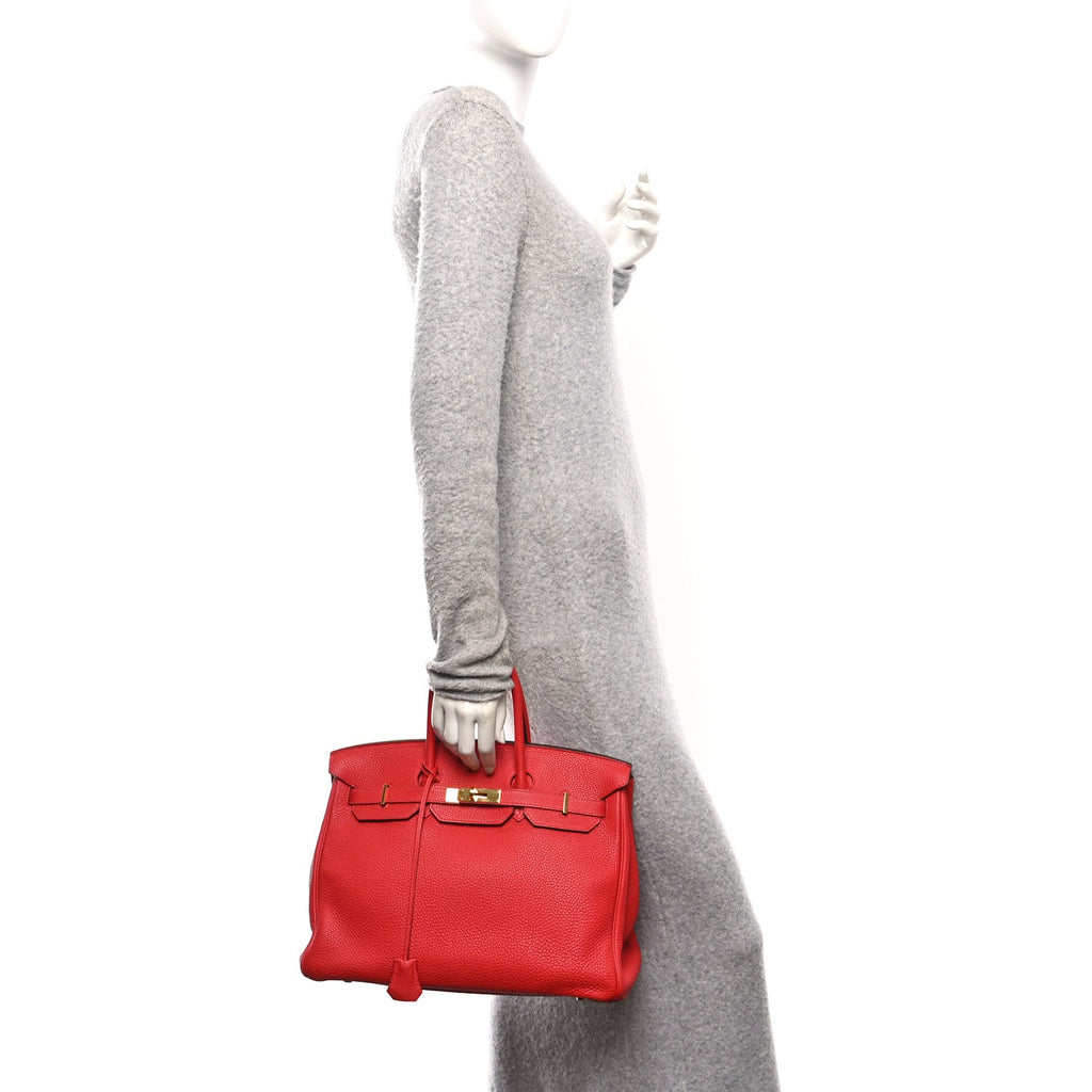 Togo BIRKIN 35 Geranium product image 2, provided for visual reference and product detail review