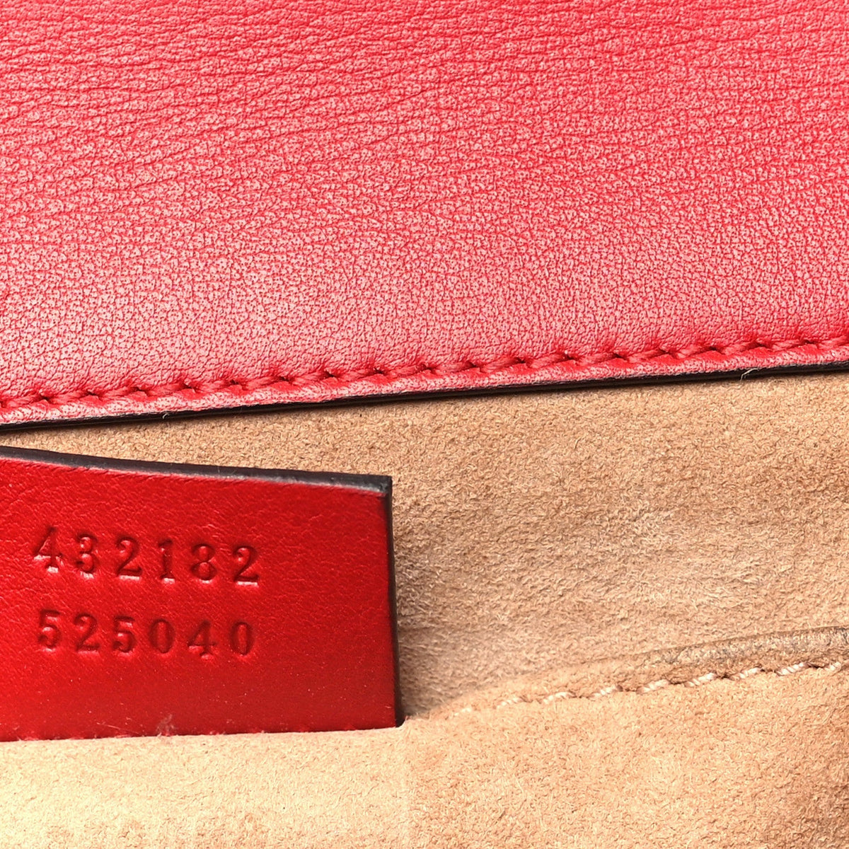 Calfskin Studded Small Padlock Shoulder Bag Hibiscus Red product image 7, provided for visual reference and product detail