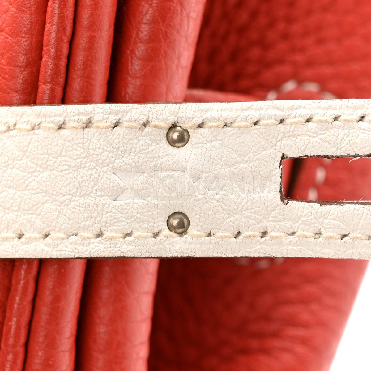 Taurillon Clemence Eclat Birkin 35 Sanguine White product image 7, provided for visual reference and product detail review
