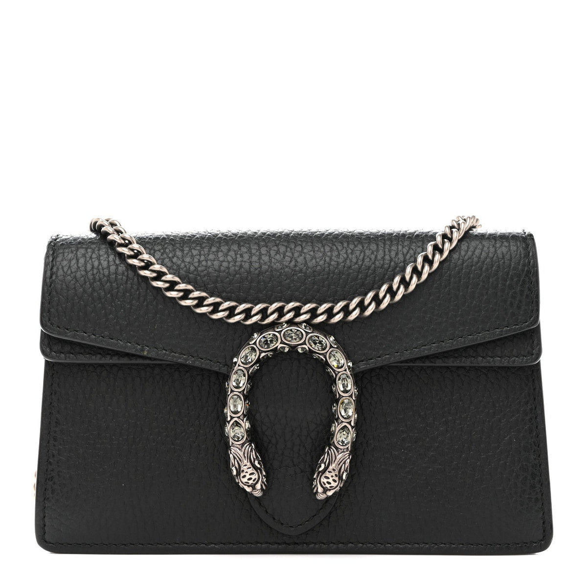 Dollar Calfskin Crystal Super Mini Dionysus Shoulder Bag Black product image 1, provided for visual reference and product