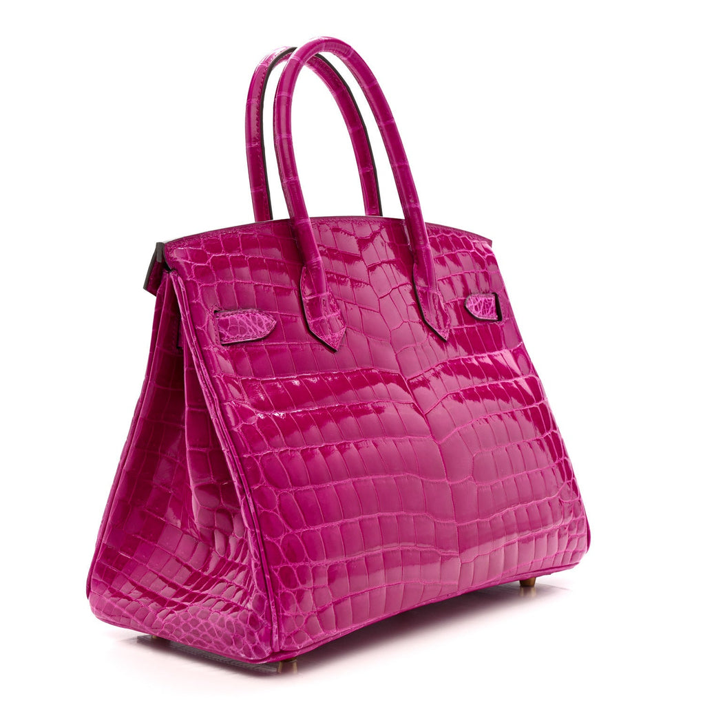 Shiny Niloticus Crocodile Birkin 30 Rose Scheherazade product image 3, provided for visual reference and product detail