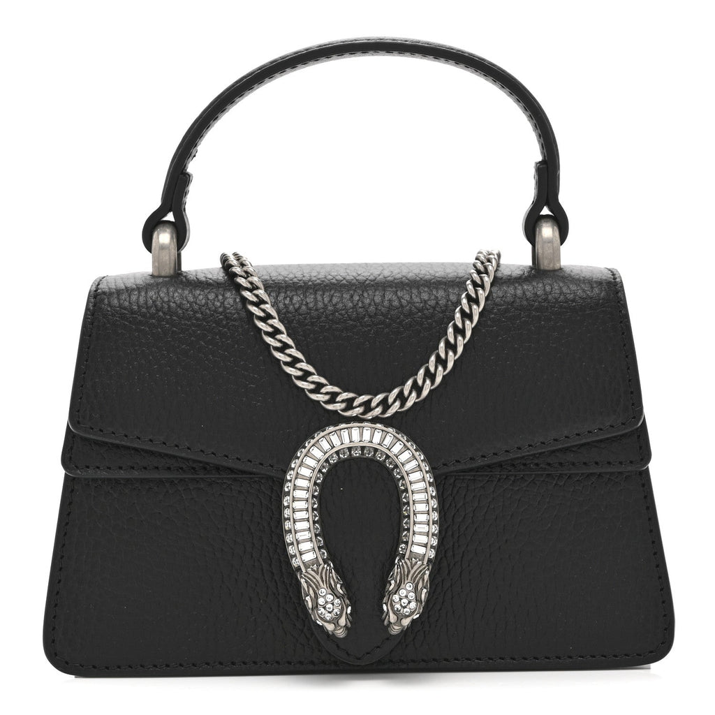 Dollar Calfskin Crystal Mini Dionysus Top Handle Bag Black Crystal product image 1, provided for visual reference and