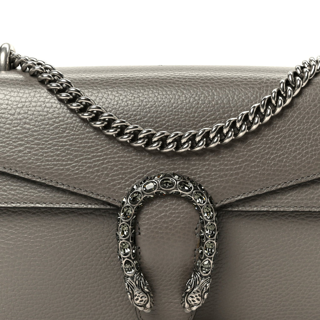 Pebbled Calfskin Small Dionysus Shoulder Bag Dusty Grey product image 10, provided for visual reference and product detail