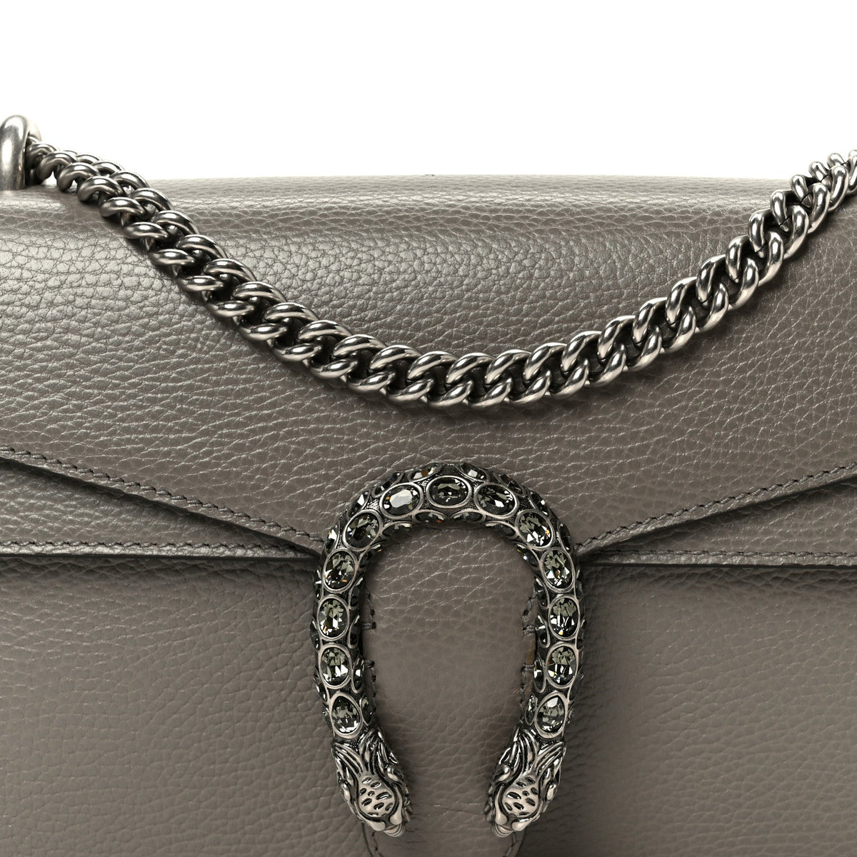 Pebbled Calfskin Small Dionysus Shoulder Bag Dusty Grey product image 10, provided for visual reference and product detail