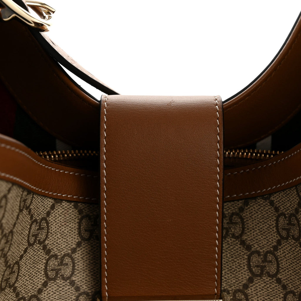 GG Icon Monogram Padlock Shoulder Bag Beige Dark Brown product image 14, provided for visual reference and product detail