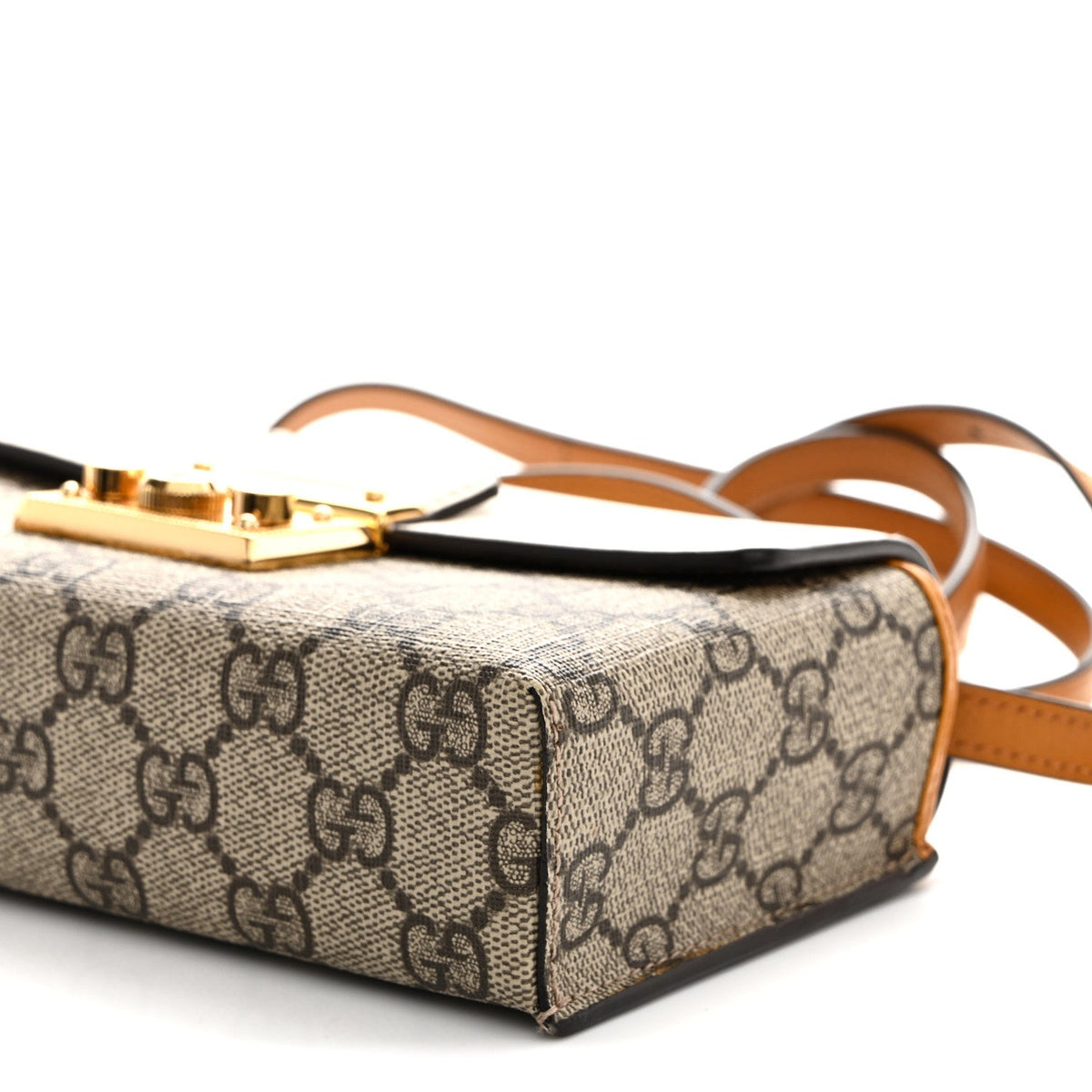GG Supreme Monogram New Sakai Calfskin Mini Padlock Top Handle Shoulder Bag Beige Ebony Mystic White Sun Oil product image