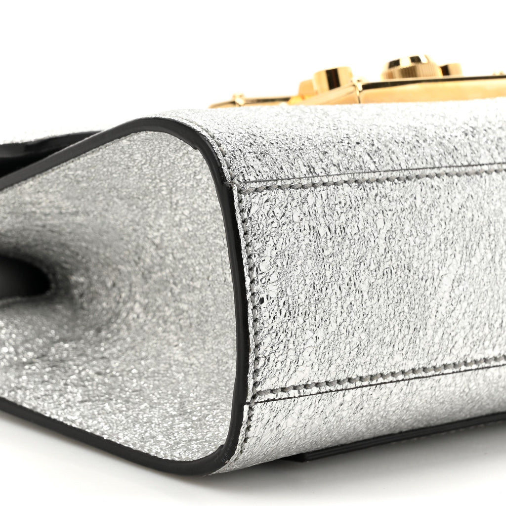 Galassia Small Padlock Shoulder Bag Argento product image 10, provided for visual reference and product detail review
