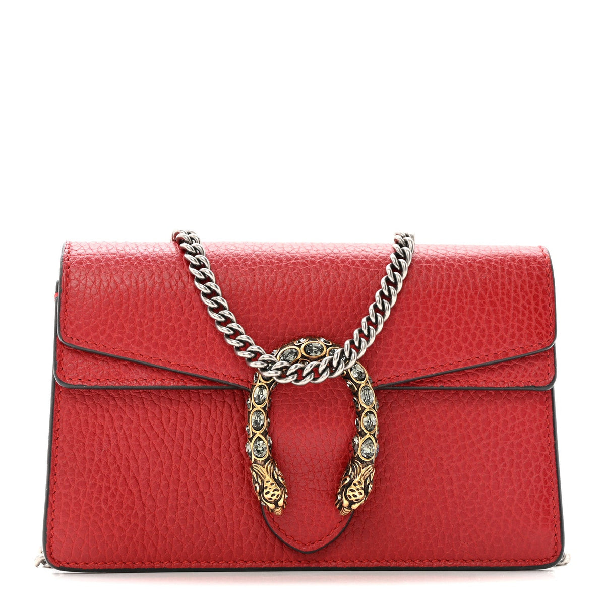 Calfskin Super Mini Dionysus Shoulder Bag Hibiscus Red product image 1, provided for visual reference and product detail