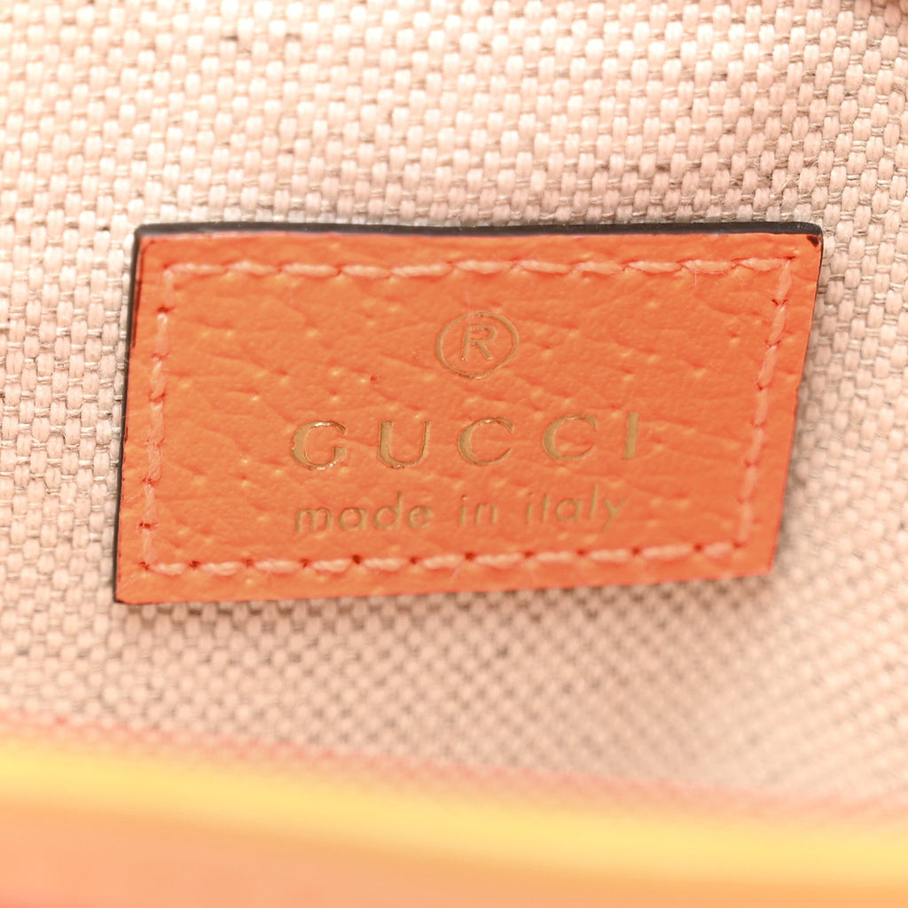 GG Supreme Monogram Web Small Ophidia Belt Bag Beige Ebony Orange Fluo product image 6, provided for visual reference and