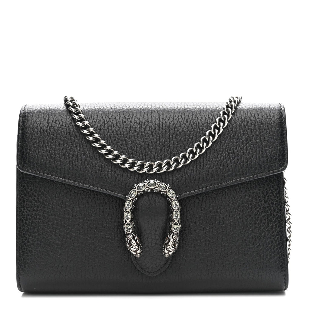 Calfskin Mini Dionysus Chain Wallet Black product image 1, provided for visual reference and product detail review