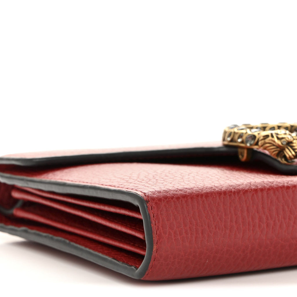 Calfskin Mini Dionysus Chain Wallet Hibiscus Red product image 9, provided for visual reference and product detail review