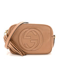 Pebbled Calfskin Small Soho Disco Bag Camelia product image 1, provided for visual reference and product detail review