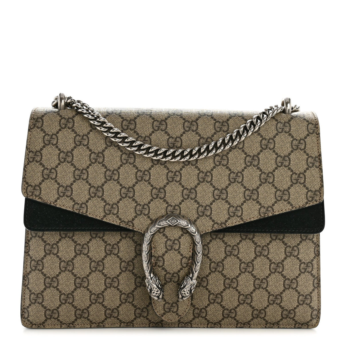 GG Supreme Monogram Medium Dionysus Shoulder Bag Black product image 1, provided for visual reference and product detail