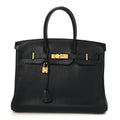 Togo Birkin 35 Black product image 1, provided for visual reference and product detail review