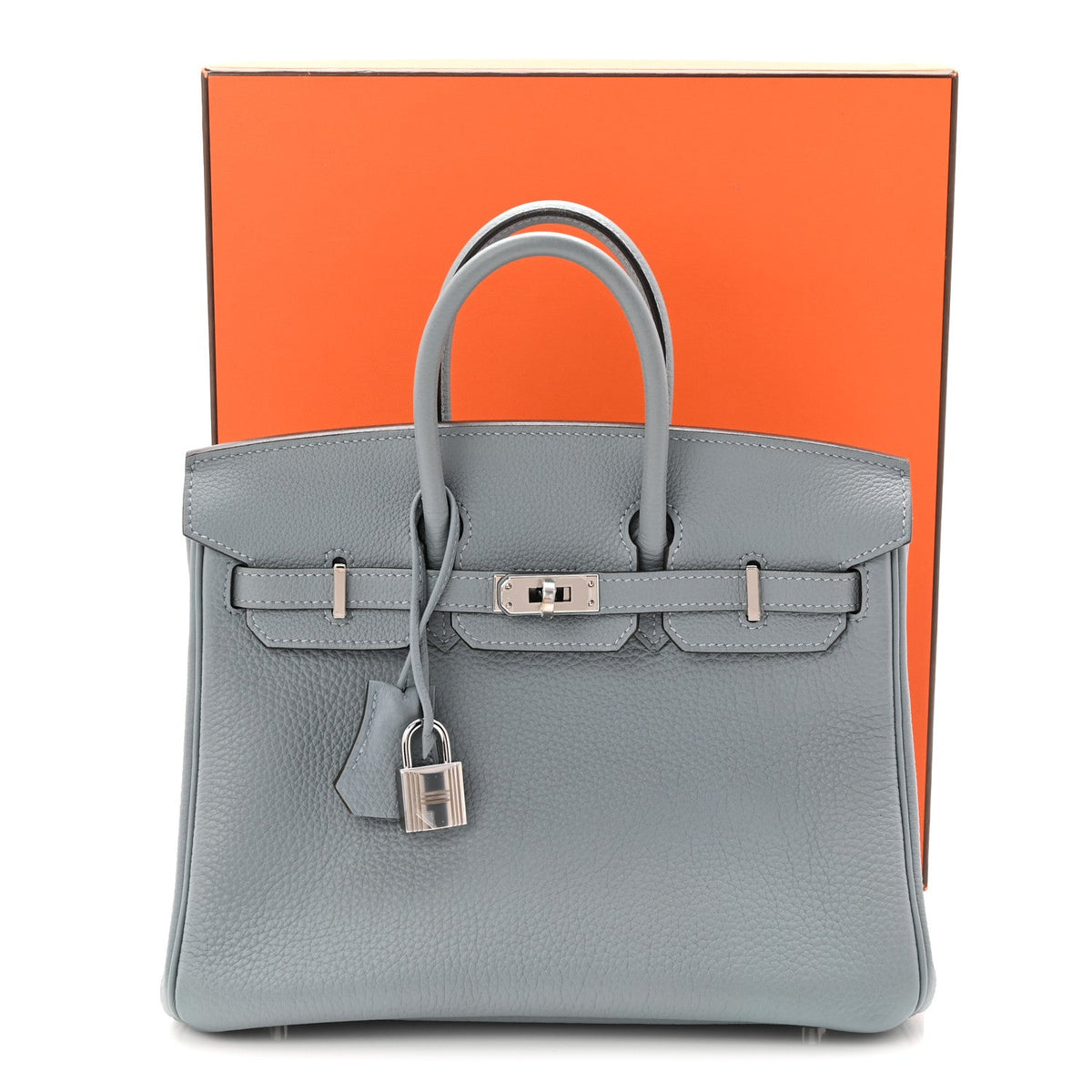 Togo Verso Birkin 25 Bleu Lin Chai product image 14, provided for visual reference and product detail review