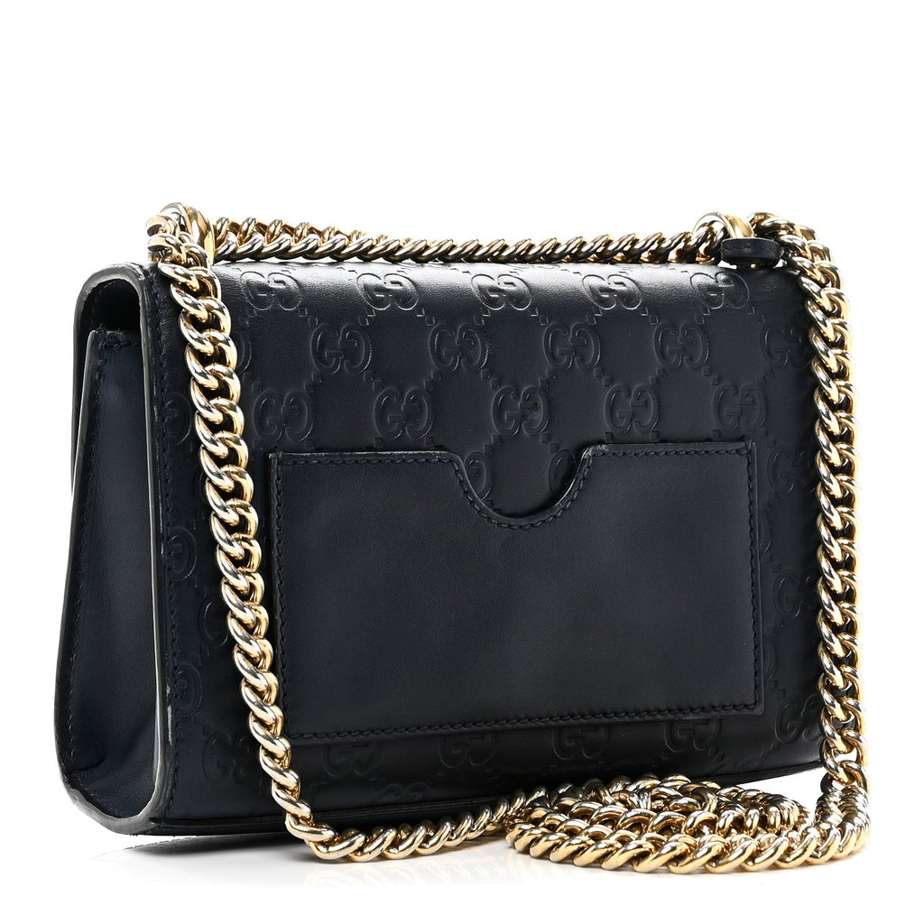 Guccissima Small Padlock Shoulder Bag Blue Agata product image 3, provided for visual reference and product detail review