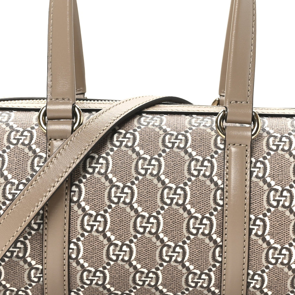 GG Shadow Monogram Ophidia Top Handle Bowler Bag Taupe product image 8, provided for visual reference and product detail