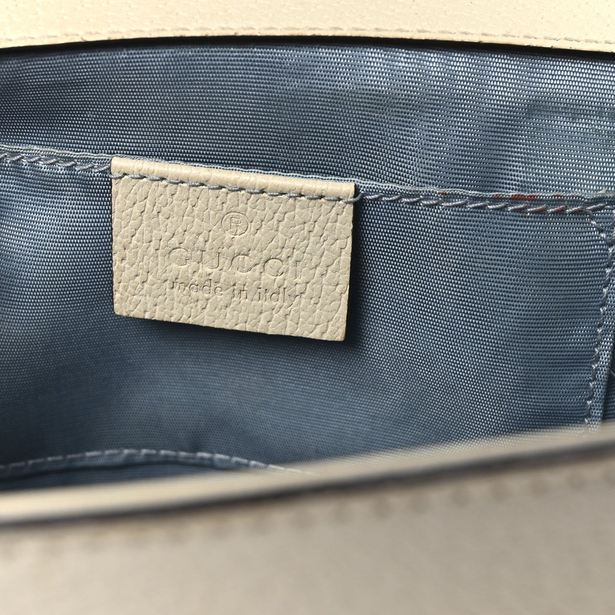 Grained Calfskin Bee Star Small Padlock Shoulder Bag White product image 6, provided for visual reference and product detail