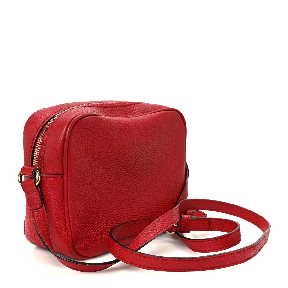 Pebbled Calfskin Small Soho Disco Bag Tabasco Red product image 3, provided for visual reference and product detail review