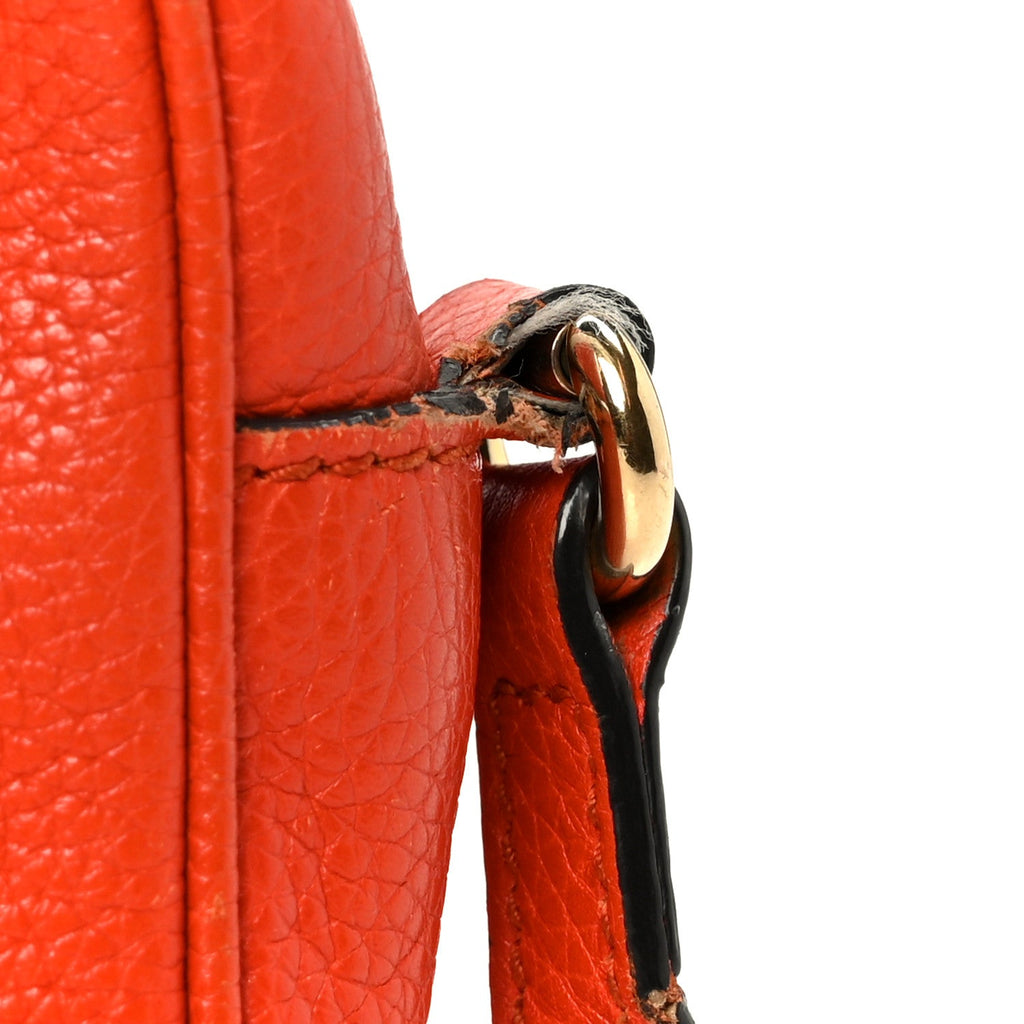 Pebbled Calfskin Small Soho Disco Bag Sun Orange product image 14, provided for visual reference and product detail review