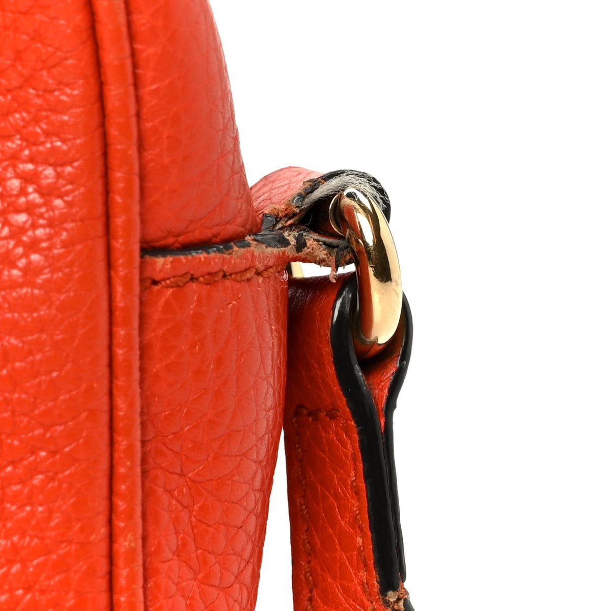 Pebbled Calfskin Small Soho Disco Bag Sun Orange product image 14, provided for visual reference and product detail review