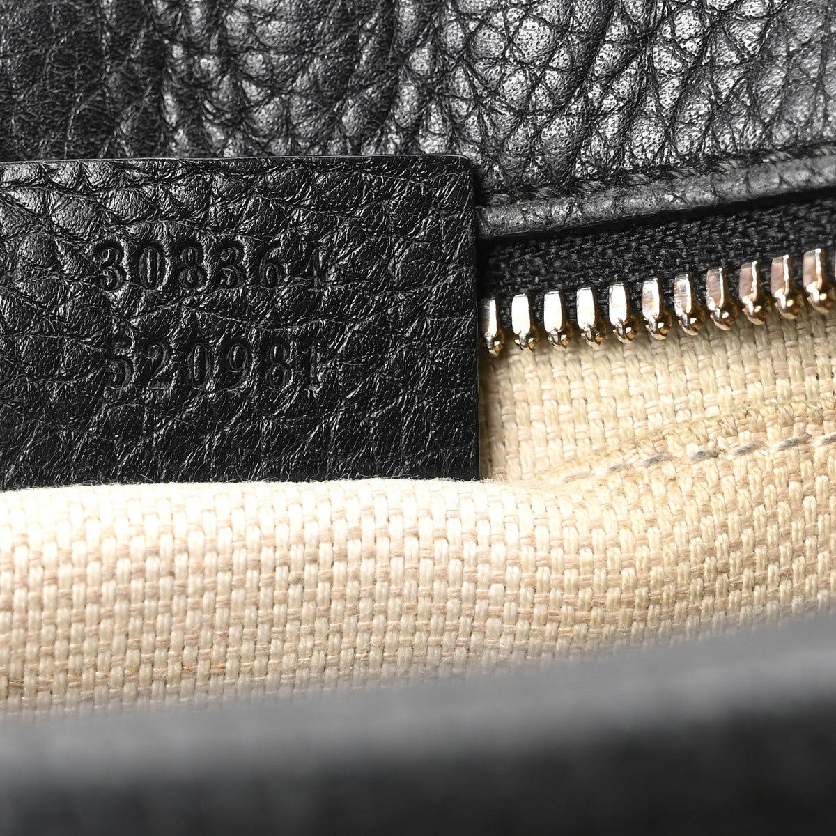 Pebbled Calfskin Small Soho Disco Bag Black product image 7, provided for visual reference and product detail review