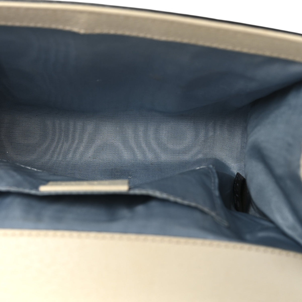 Grained Calfskin Bee Star Small Padlock Shoulder Bag White product image 5, provided for visual reference and product detail