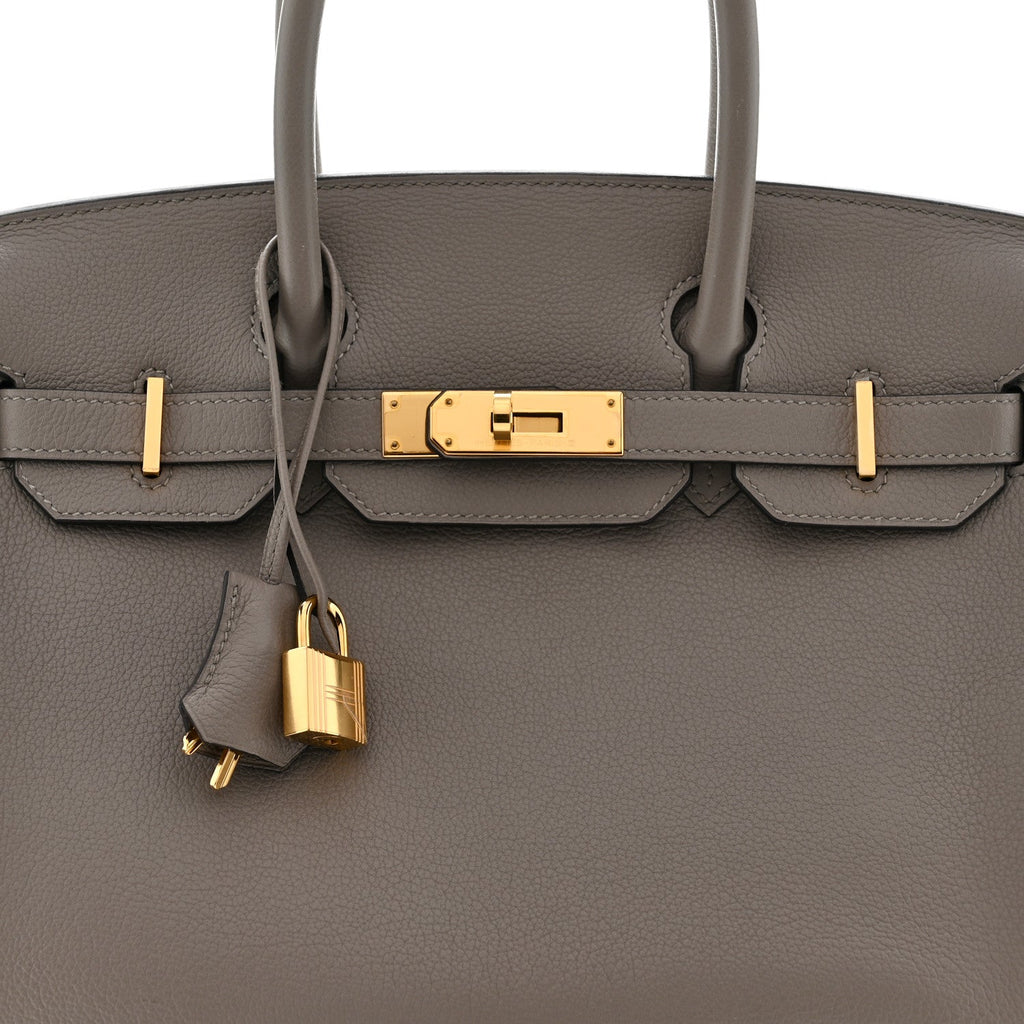 Taurillon Novillo Birkin 30 Gris Asphalte product image 8, provided for visual reference and product detail review