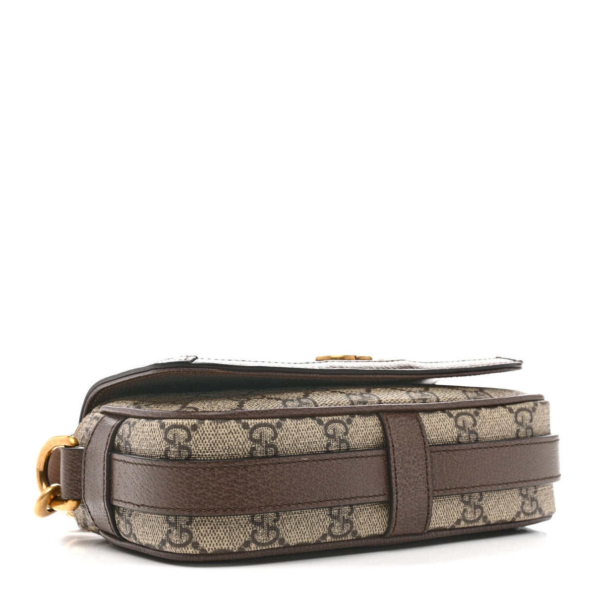 GG Supreme Monogram Web Mini Ophidia Flap Shoulder Bag Brown product image 4, provided for visual reference and product