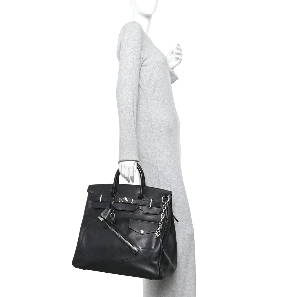 Veau Volupto Rock HAC Birkin 40 Black product image 2, provided for visual reference and product detail review