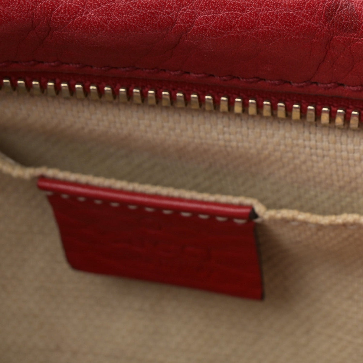 Pebbled Calfskin Small Soho Disco Bag Vibrant Red product image 12, provided for visual reference and product detail review