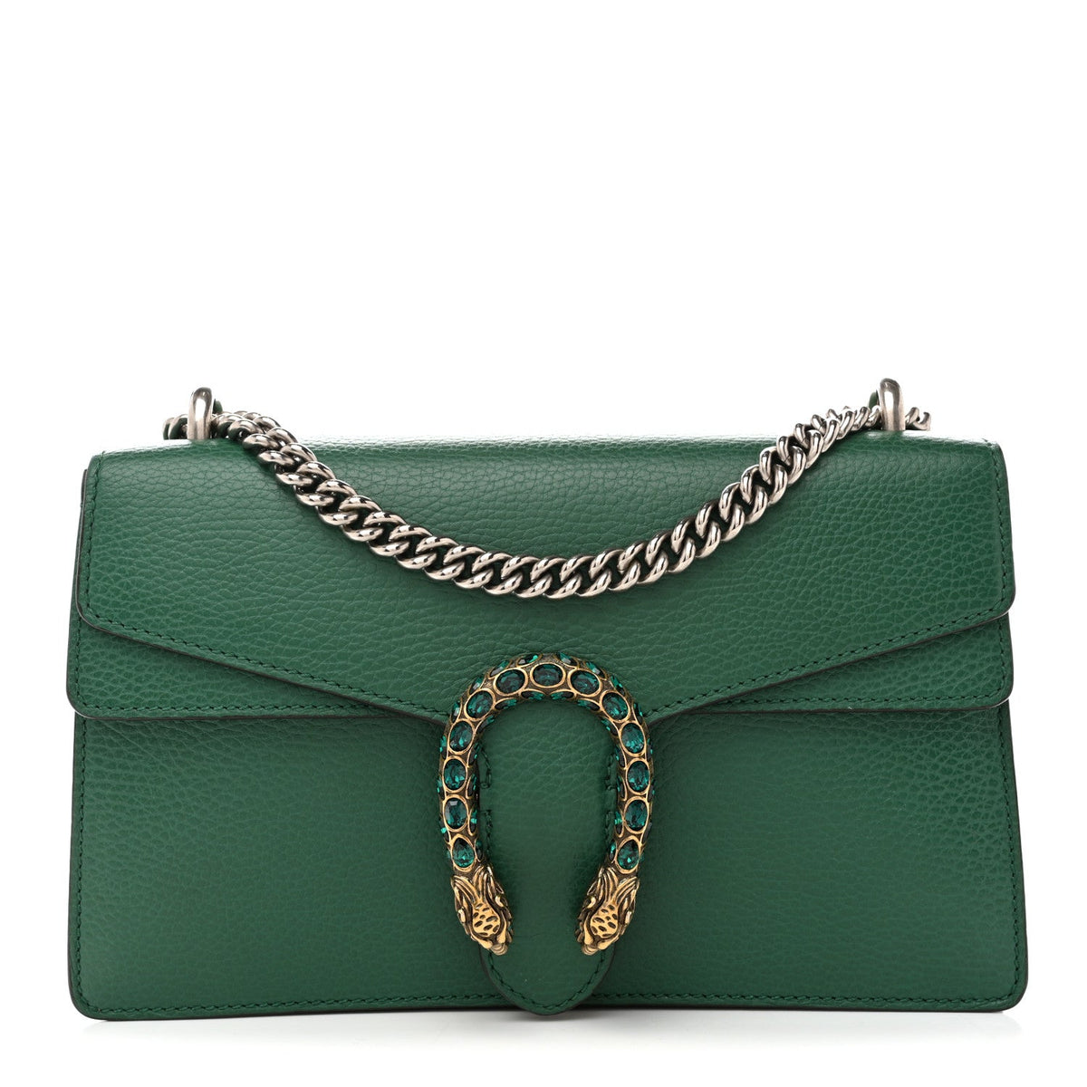 Dollar Calfskin Crystal Small Dionysus Shoulder Bag Emerald product image 1, provided for visual reference and product