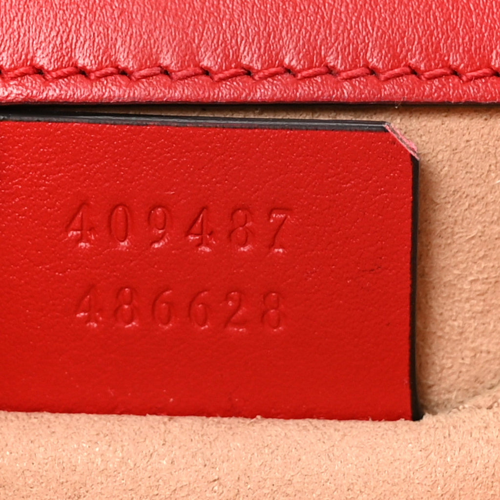 GG Supreme Monogram Apple Small Padlock Shoulder Bag Beige Multicolor Lobster Red product image 7, provided for visual