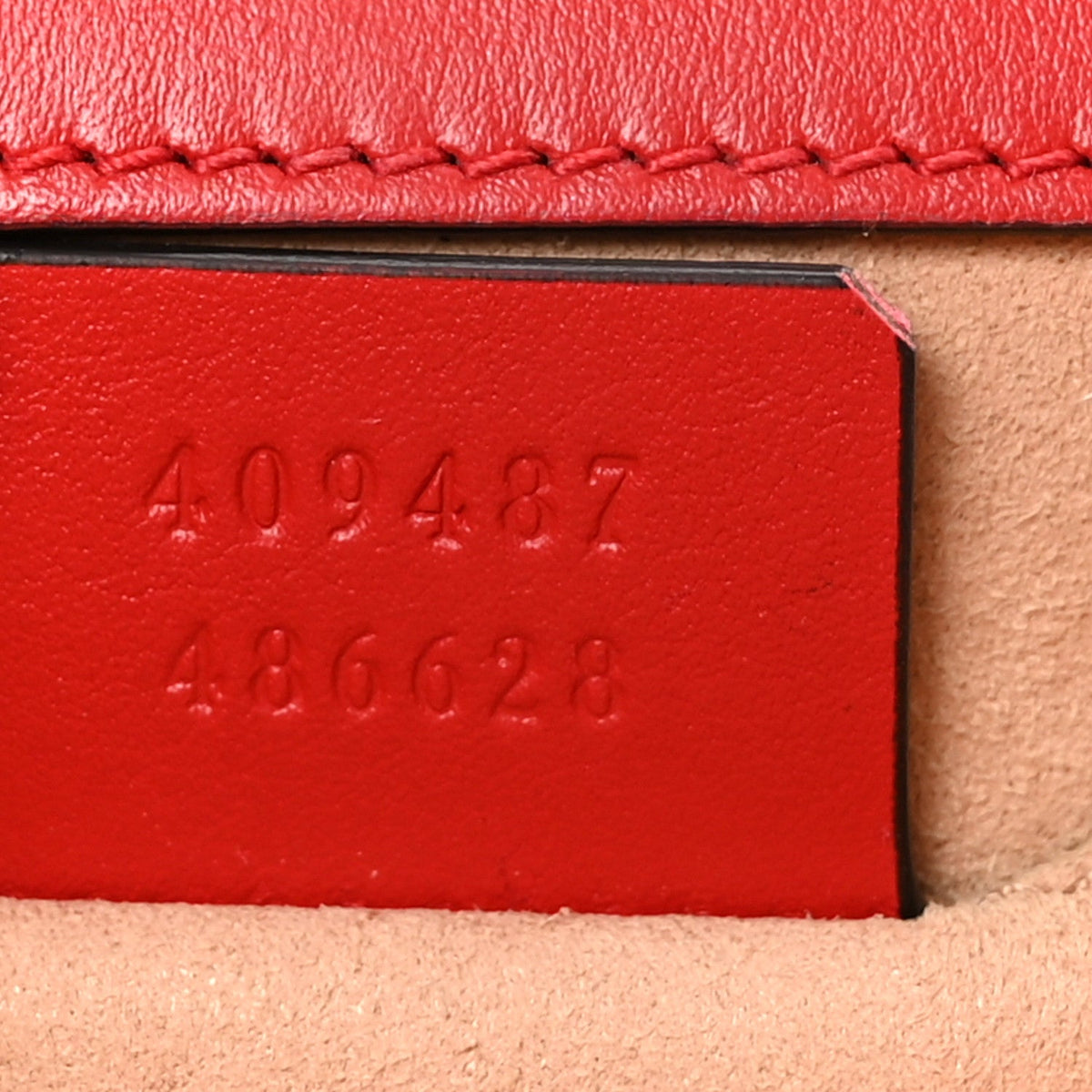 GG Supreme Monogram Apple Small Padlock Shoulder Bag Beige Multicolor Lobster Red product image 7, provided for visual