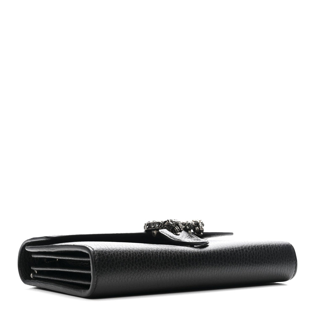 Calfskin Mini Dionysus Chain Wallet Black product image 4, provided for visual reference and product detail review