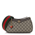 GG Supreme Monogram Textured Dollar Calfskin Web Small Ophidia GG Handbag Beige Ebony New Acero product image 1, provided