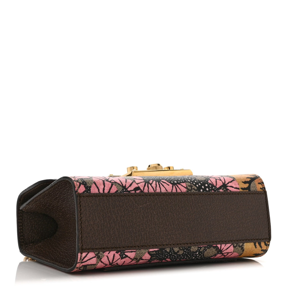 GG Supreme Monogram Bengal Small Padlock Shoulder Bag Beige Pink product image 4, provided for visual reference and product
